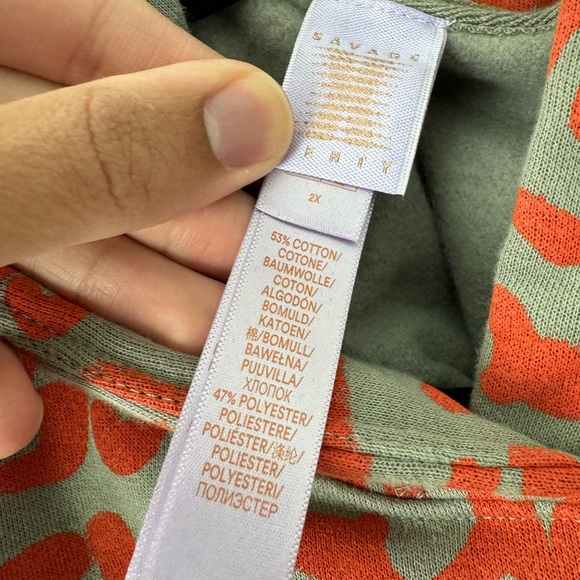 savage x fenty crop top sweatshirt / hoodie - Picture 3 of 6